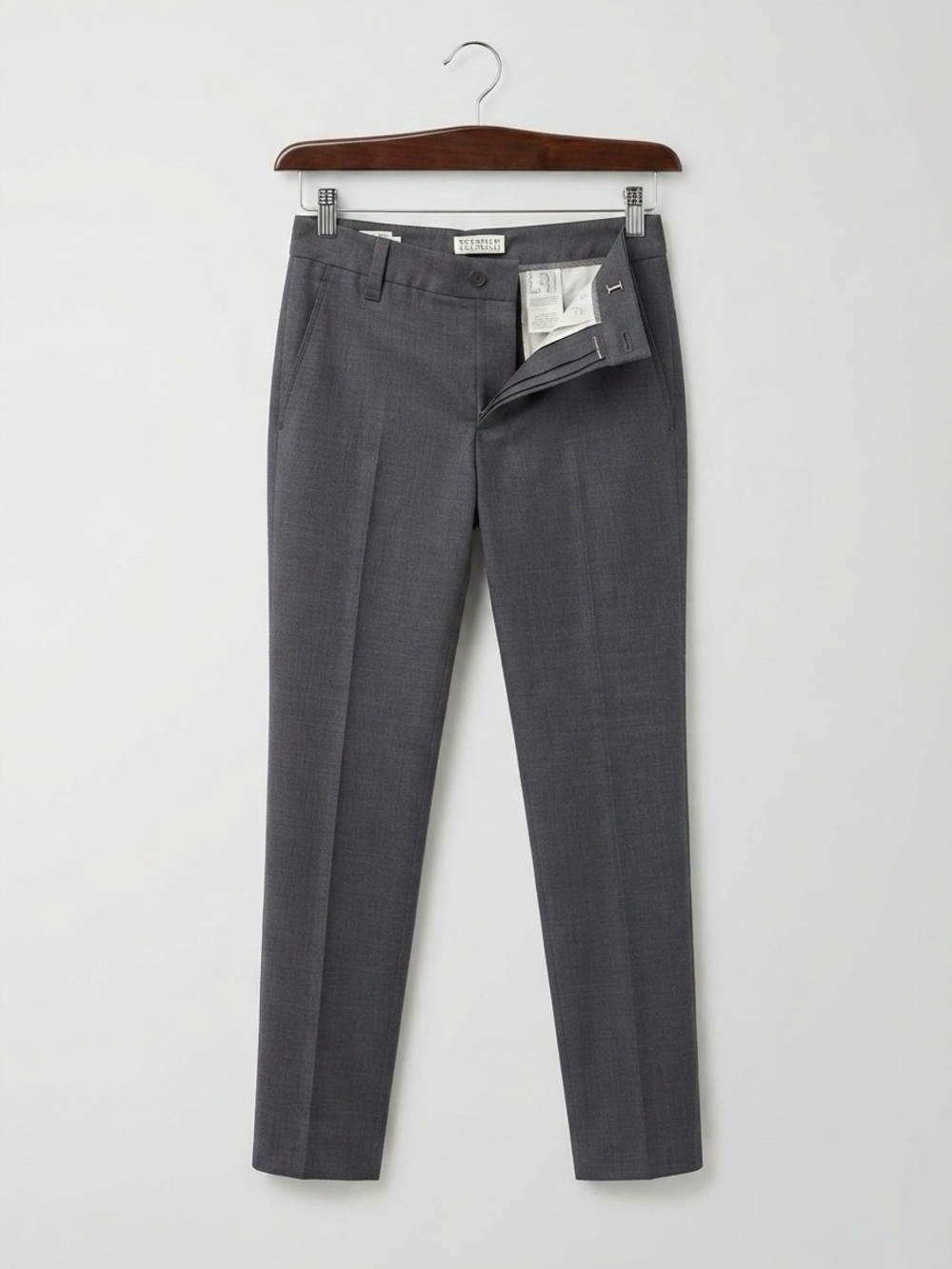 Brunello Cucinelli Gray Tailored Dress Pants